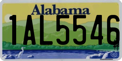 AL license plate 1AL5546