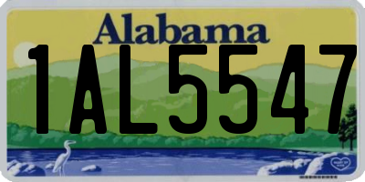 AL license plate 1AL5547