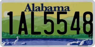 AL license plate 1AL5548