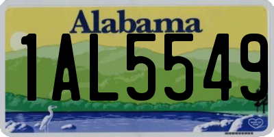 AL license plate 1AL5549