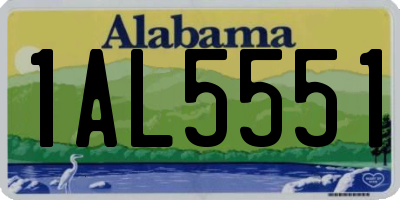 AL license plate 1AL5551