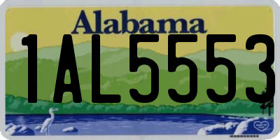 AL license plate 1AL5553