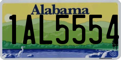 AL license plate 1AL5554