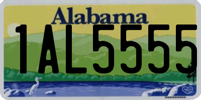 AL license plate 1AL5555