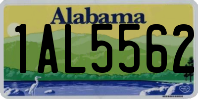 AL license plate 1AL5562