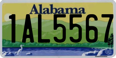 AL license plate 1AL5567