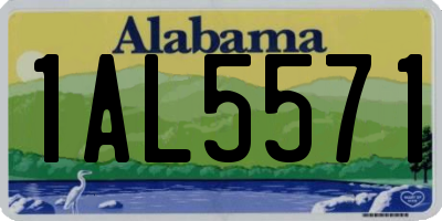 AL license plate 1AL5571