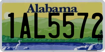 AL license plate 1AL5572