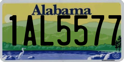 AL license plate 1AL5577