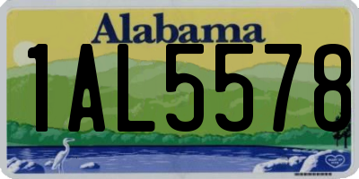 AL license plate 1AL5578