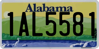 AL license plate 1AL5581