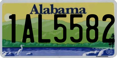 AL license plate 1AL5582