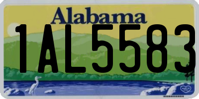 AL license plate 1AL5583