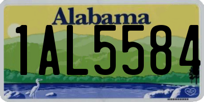 AL license plate 1AL5584