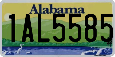 AL license plate 1AL5585