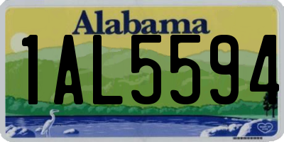 AL license plate 1AL5594
