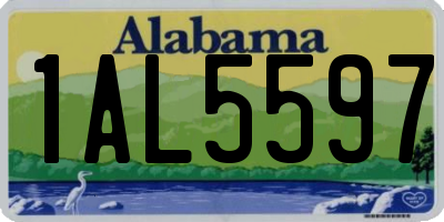 AL license plate 1AL5597