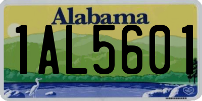 AL license plate 1AL5601
