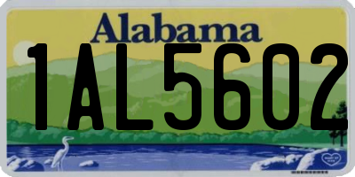 AL license plate 1AL5602