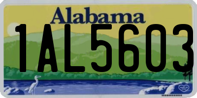 AL license plate 1AL5603