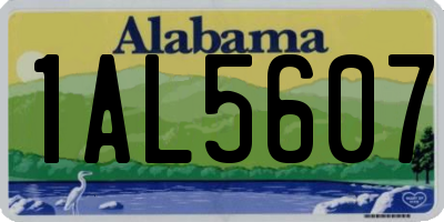AL license plate 1AL5607