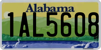 AL license plate 1AL5608