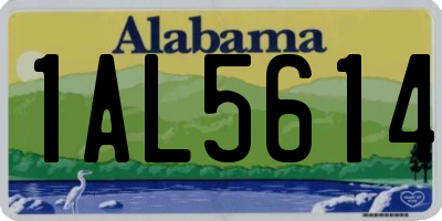 AL license plate 1AL5614