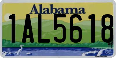 AL license plate 1AL5618
