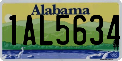 AL license plate 1AL5634