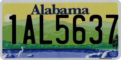 AL license plate 1AL5637