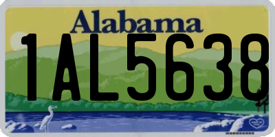 AL license plate 1AL5638