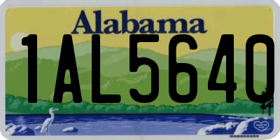 AL license plate 1AL5640