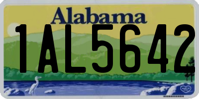 AL license plate 1AL5642