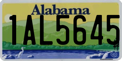 AL license plate 1AL5645