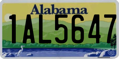 AL license plate 1AL5647