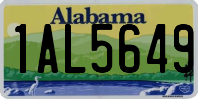 AL license plate 1AL5649