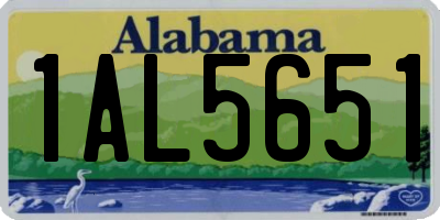 AL license plate 1AL5651