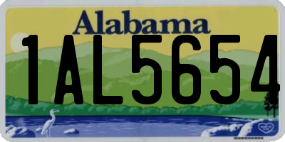AL license plate 1AL5654