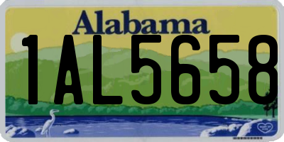 AL license plate 1AL5658