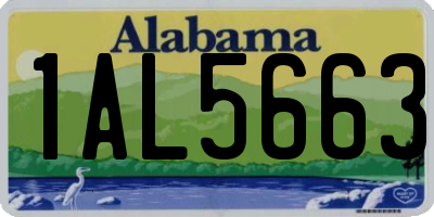 AL license plate 1AL5663
