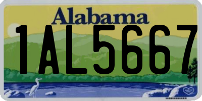 AL license plate 1AL5667