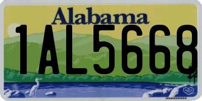 AL license plate 1AL5668