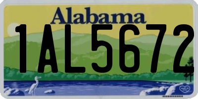 AL license plate 1AL5672