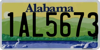 AL license plate 1AL5673