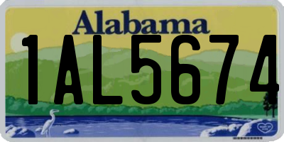 AL license plate 1AL5674