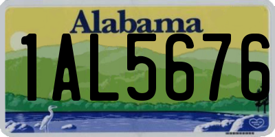 AL license plate 1AL5676