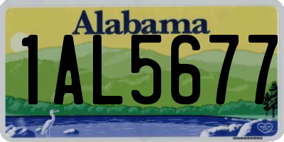 AL license plate 1AL5677