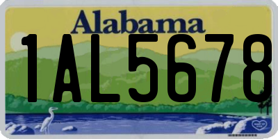 AL license plate 1AL5678