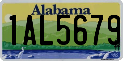 AL license plate 1AL5679