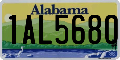 AL license plate 1AL5680